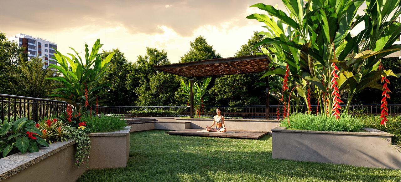 Landscaped wellness lawn